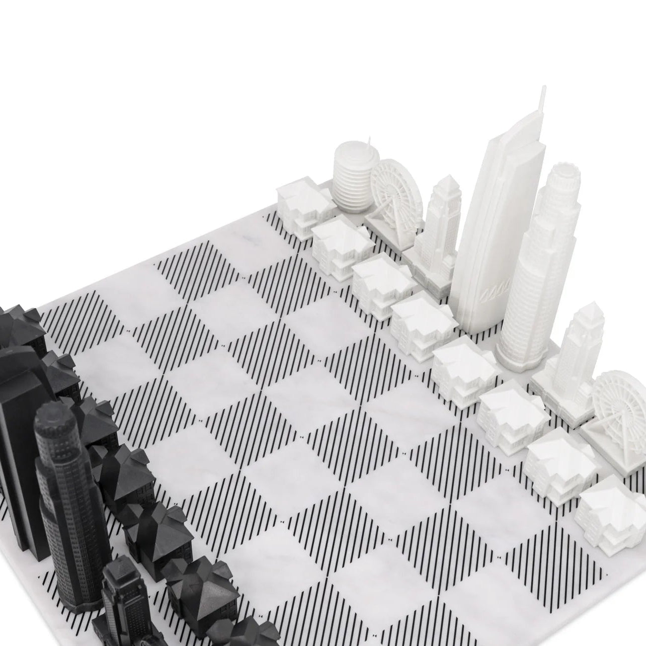 Acrylic Los Angeles Skyline Chess Set