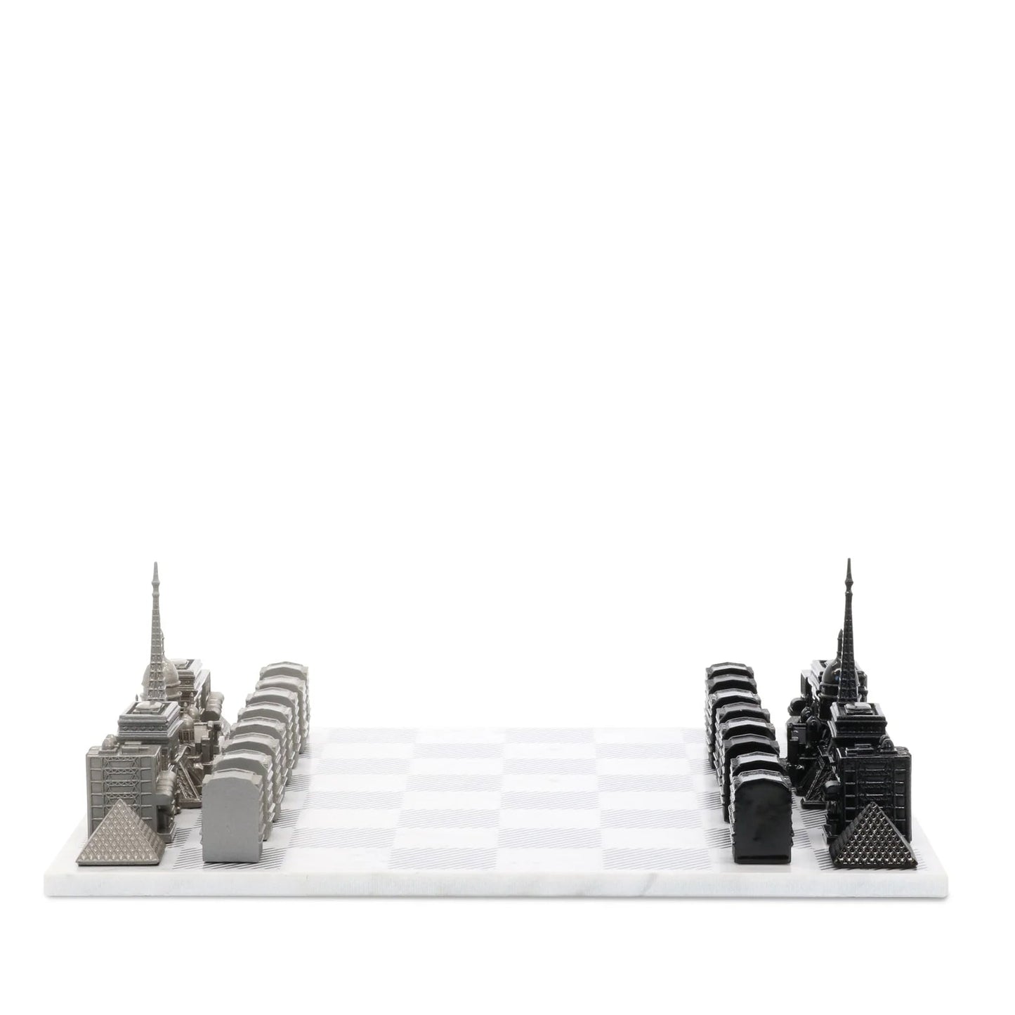 Stainless Steel Paris Skyline Chess Set