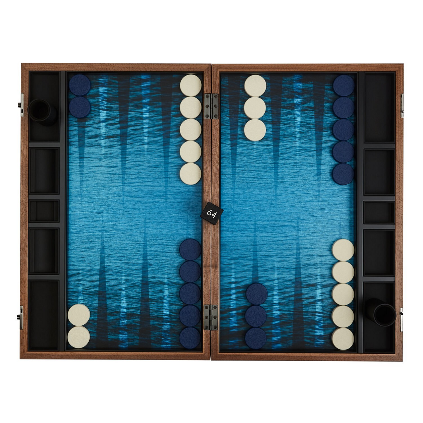 Ocean Leather Backgammon Set