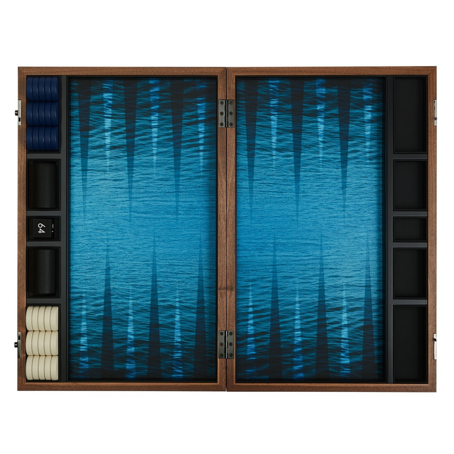 Ocean Leather Backgammon Set