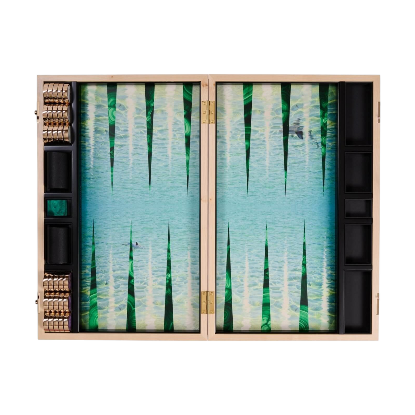 Marina Wood Backgammon Set