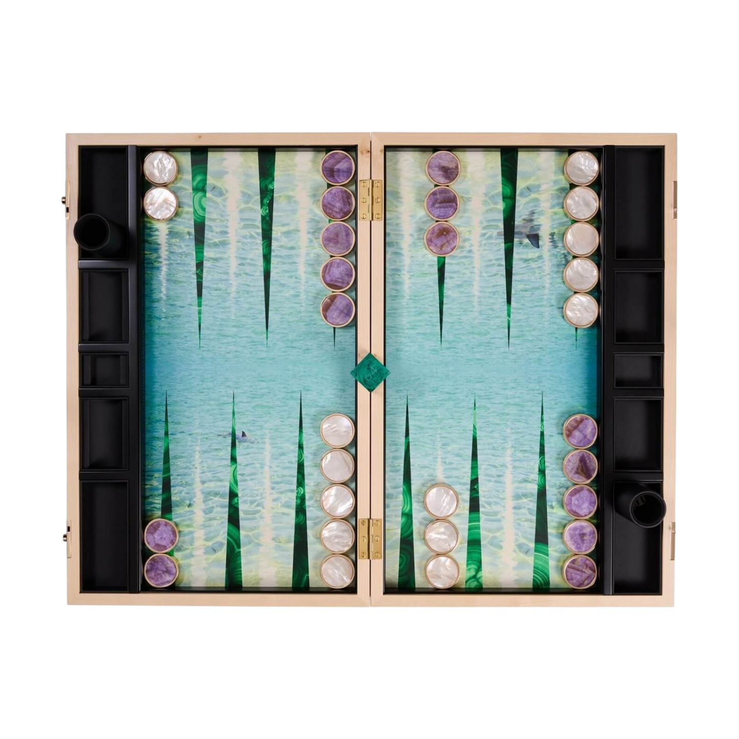 Marina Wood Backgammon Set