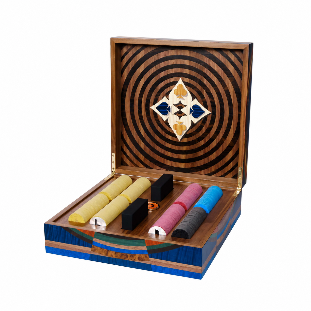 Vortex Marquetry Poker Set
