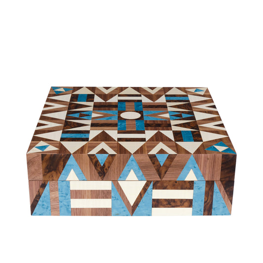 Geometrix Marquetry Poker Set
