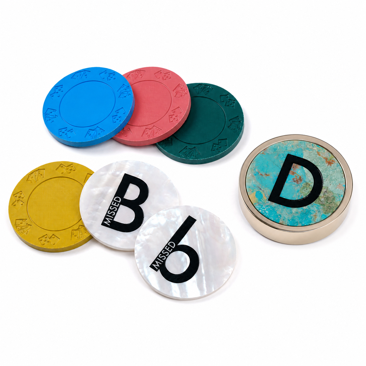 Geometrix Marquetry Poker Set