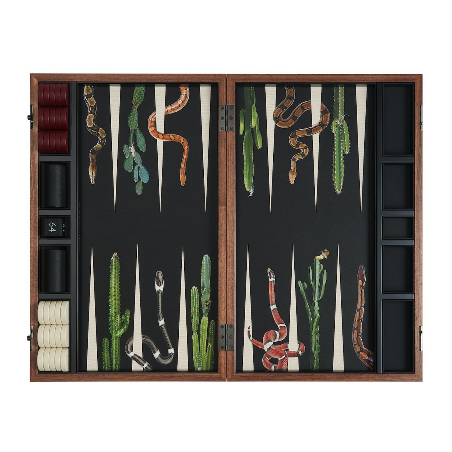 Snake Leather Backgammon Set