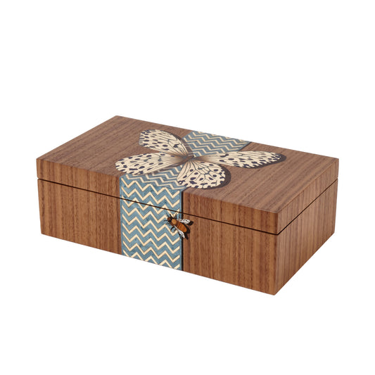 Butterfly Marquetry Playing Cards Box