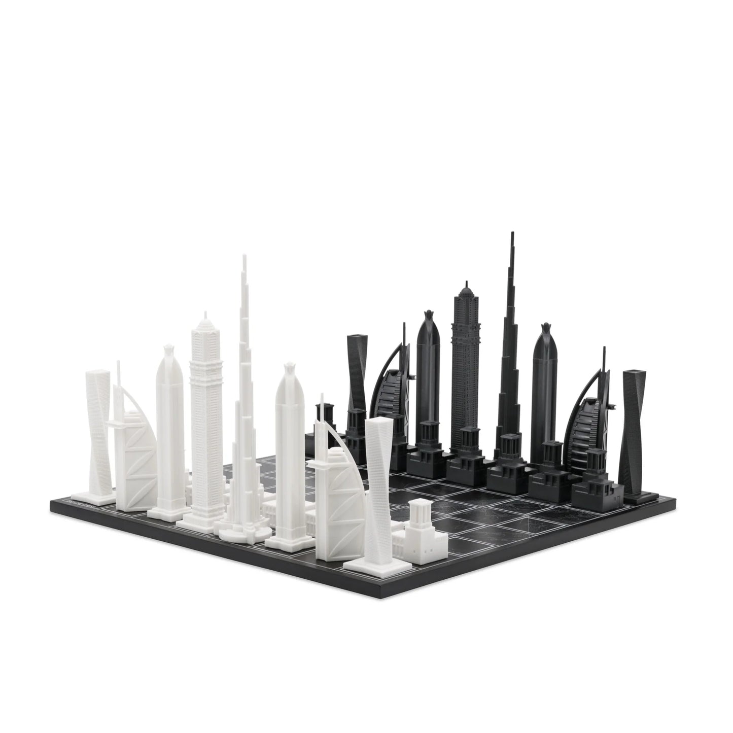 Acrylic Dubai Skyline Chess Set