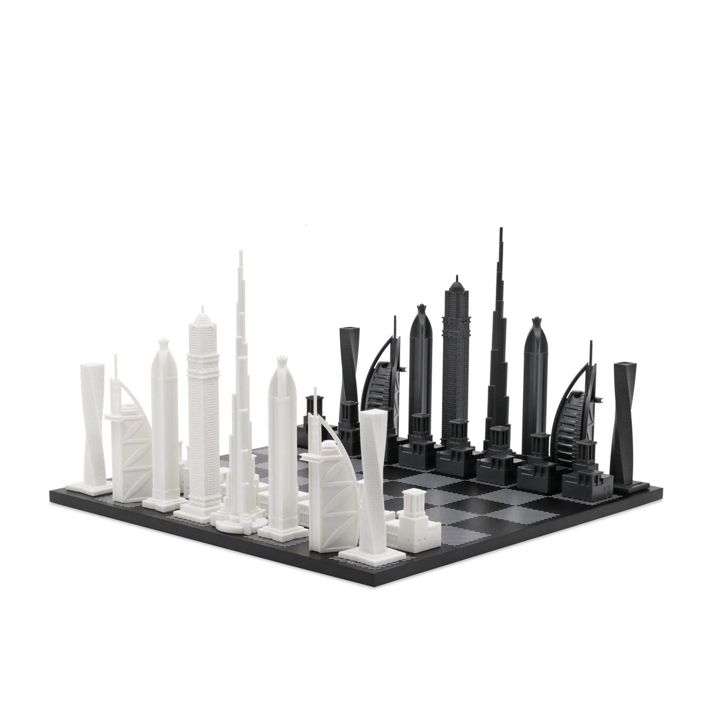 Acrylic Dubai Skyline Chess Set