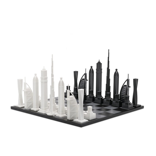 Acrylic Dubai Skyline Chess Set