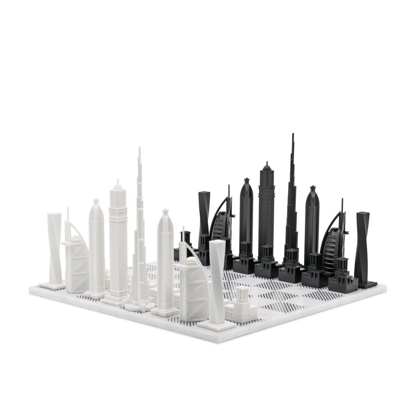 Acrylic Dubai Skyline Chess Set
