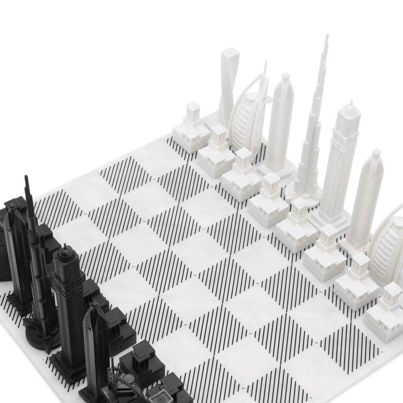 Acrylic Dubai Skyline Chess Set