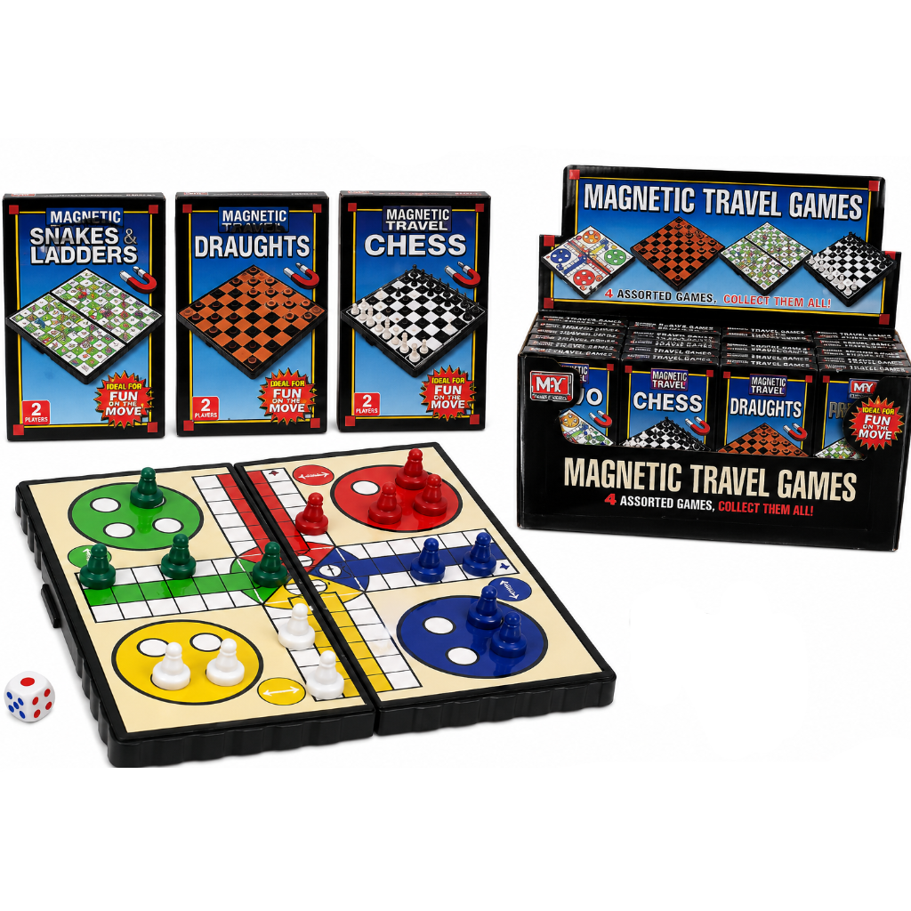 Assorted Magnetic Travel Games Display Pack