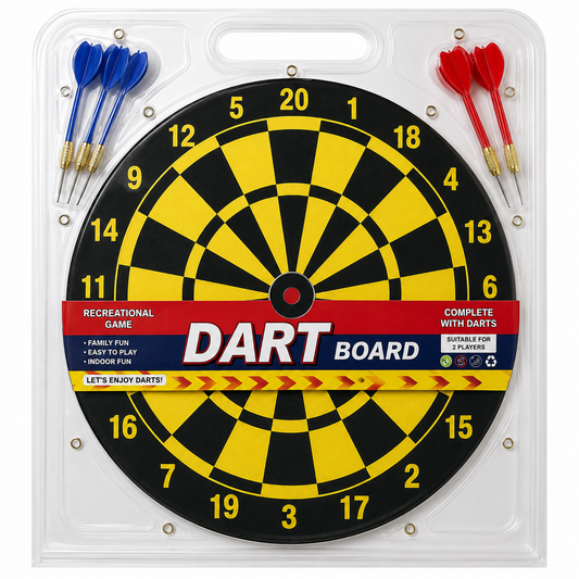2-in-1 Double-Sided Dartboard Set