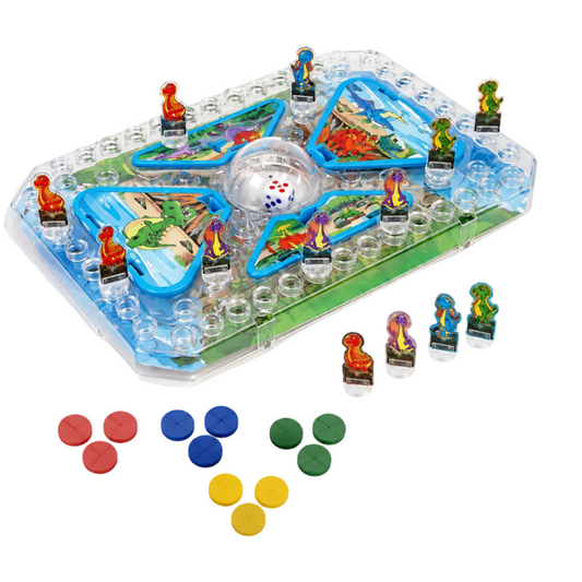 Compact Dinosaur Chase Board Game Set