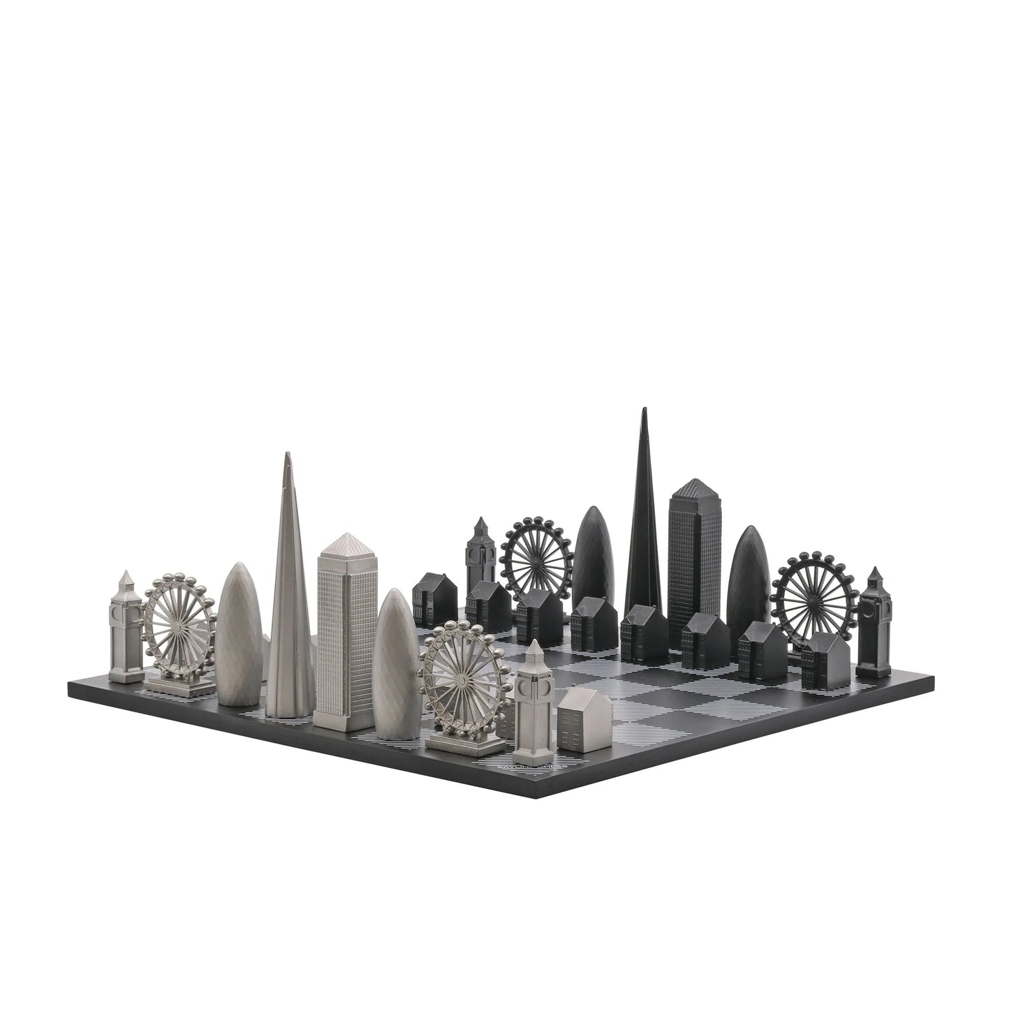 Stainless Steel London Skyline Chess Set
