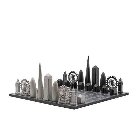 Stainless Steel London Skyline Chess Set