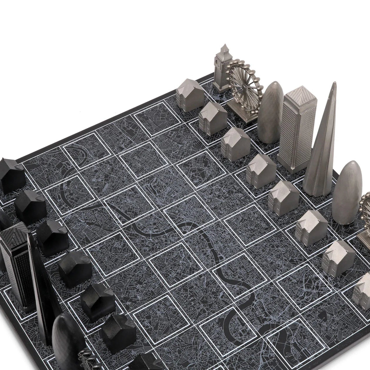 Stainless Steel London Skyline Chess Set