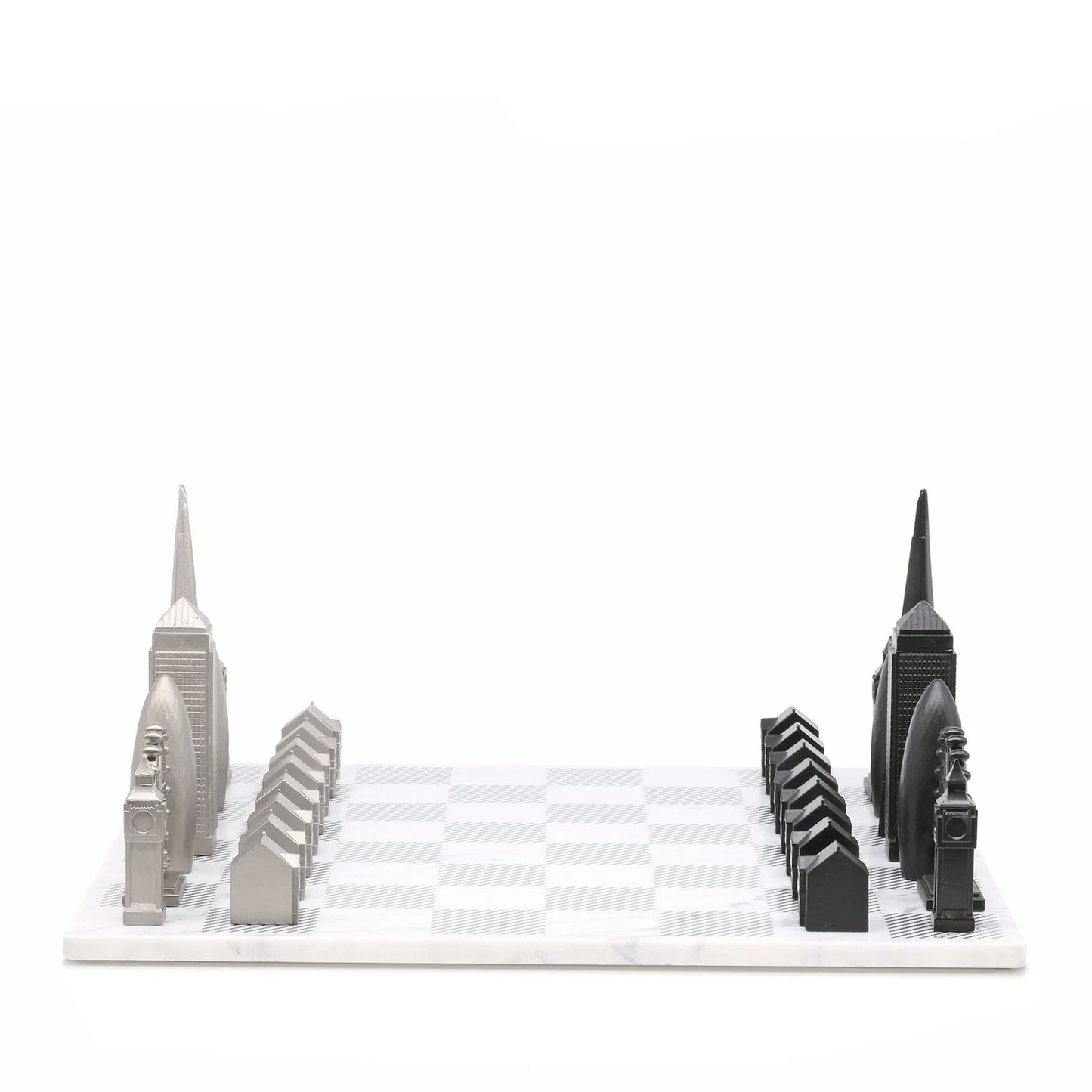 Stainless Steel London Skyline Chess Set