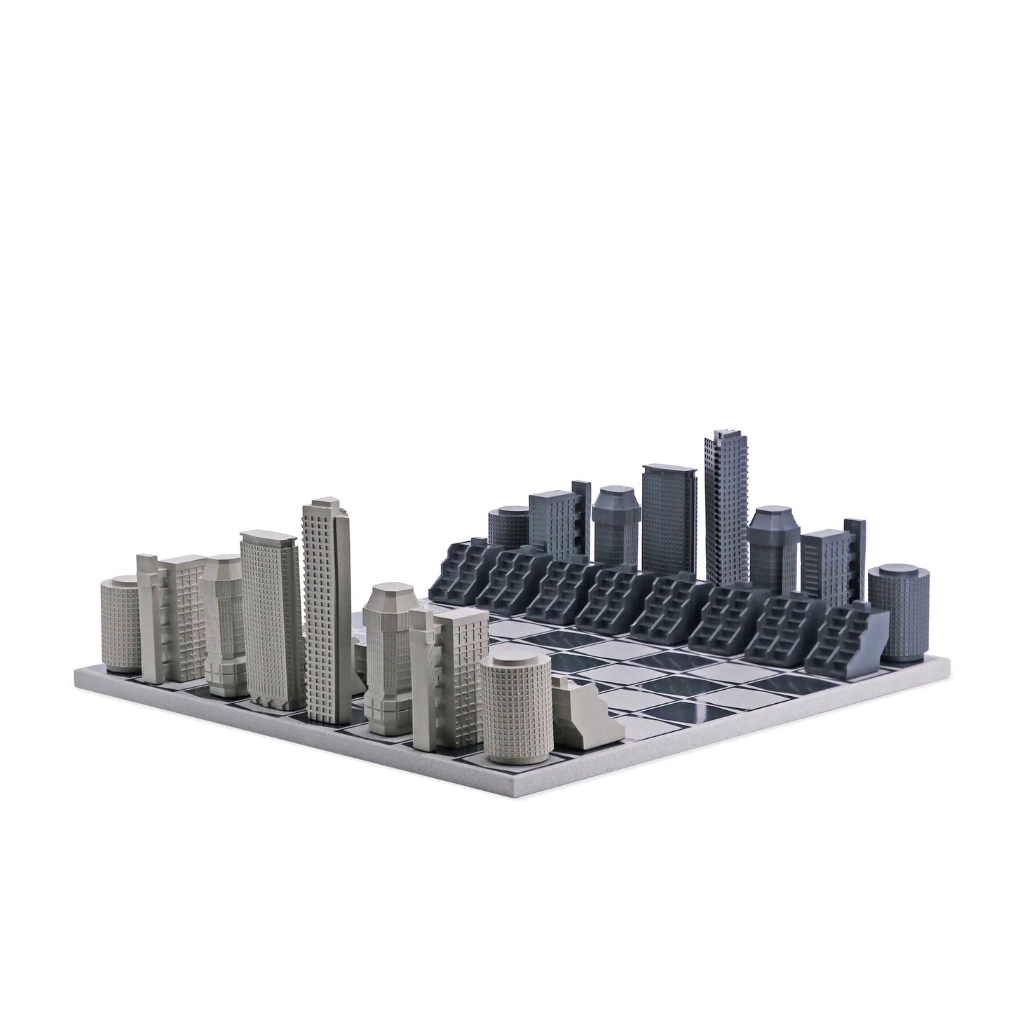 Hand-Cast Resin London Brutalist Chess Set