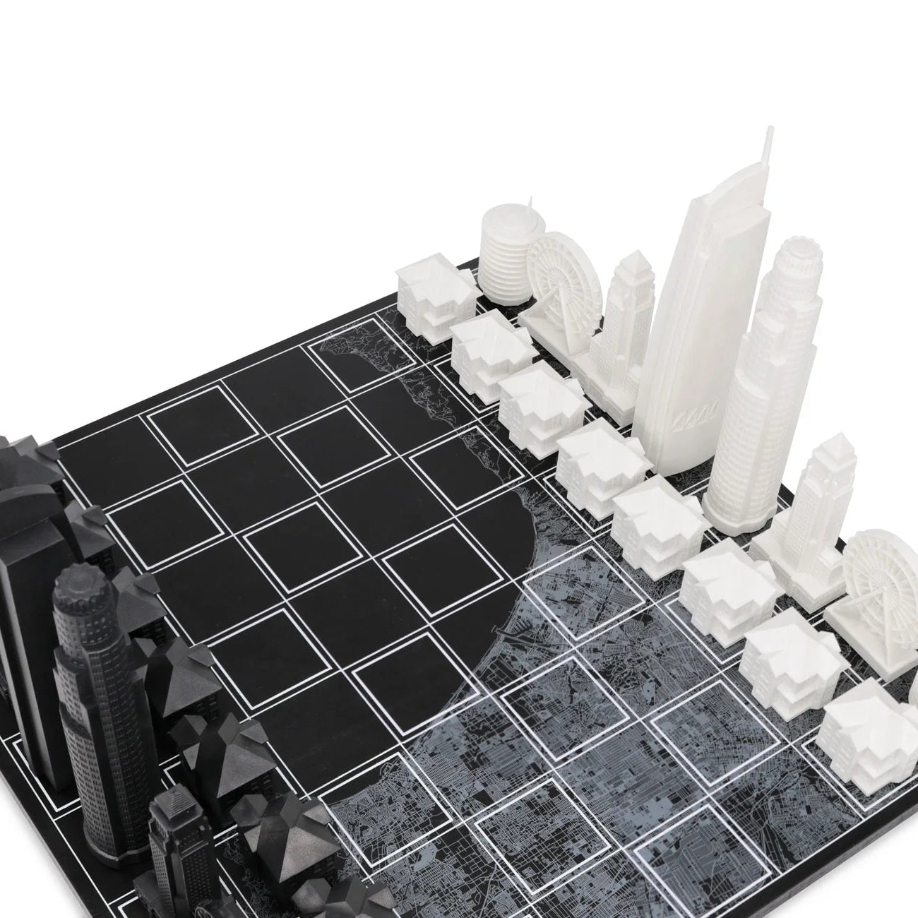 Acrylic Los Angeles Skyline Chess Set