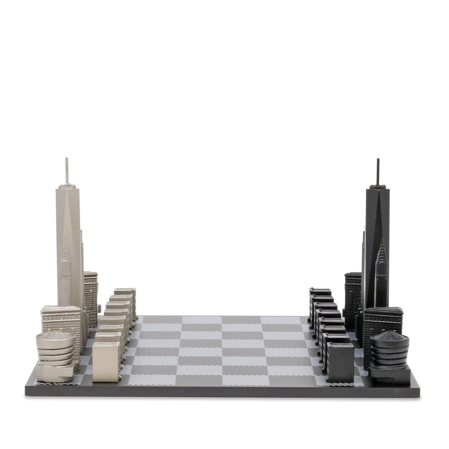 Stainless Steel New York City Skyline Chess Set