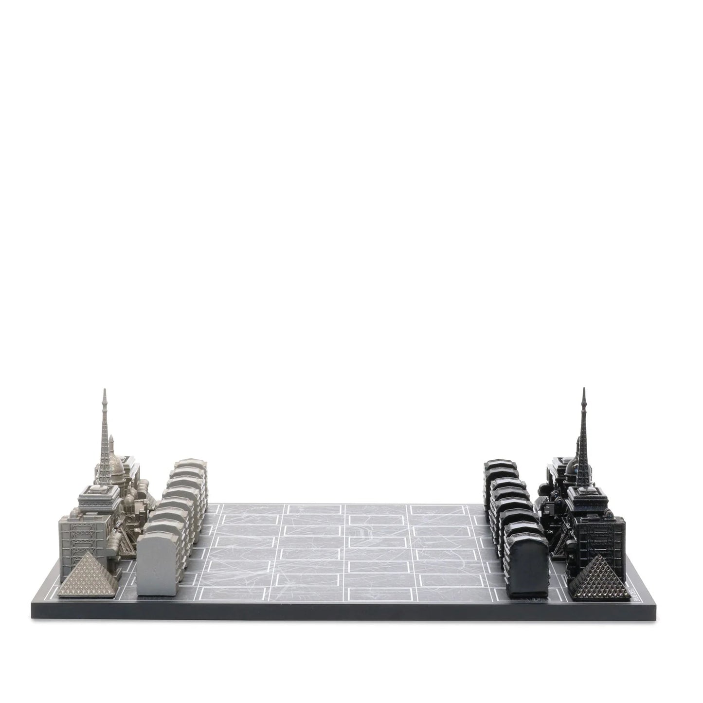 Stainless Steel Paris Skyline Chess Set