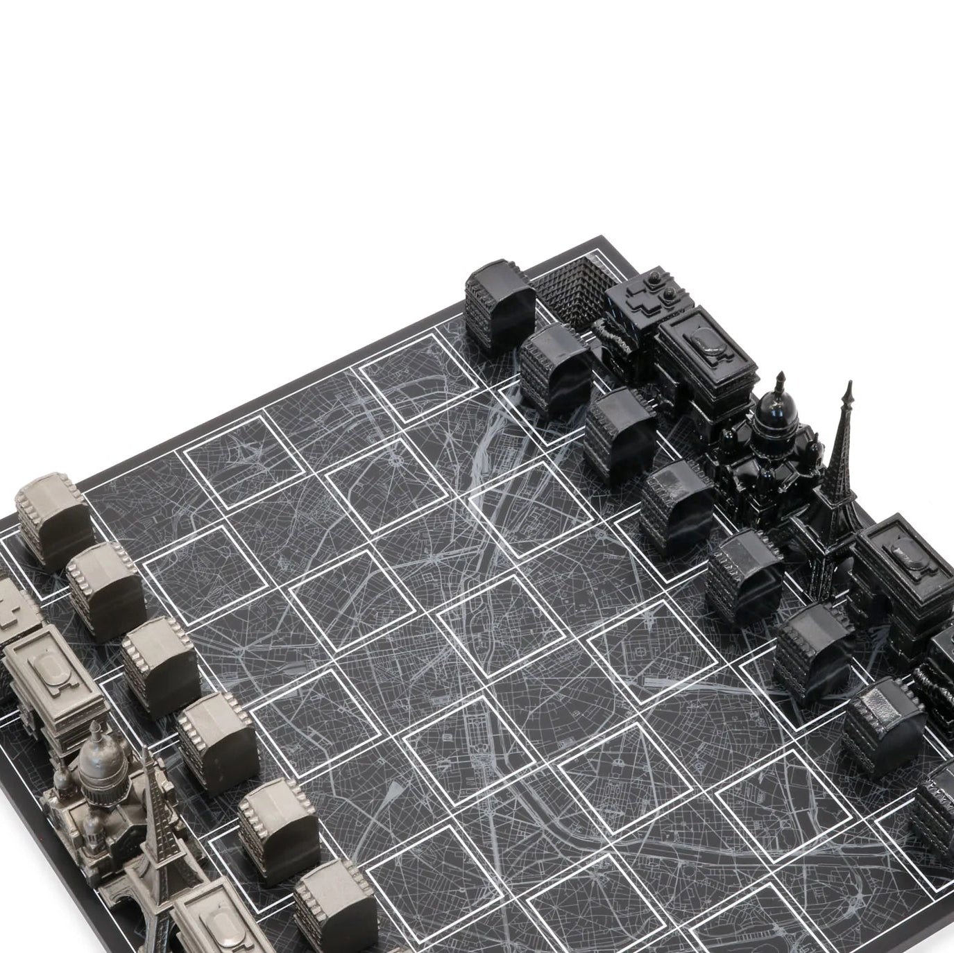 Stainless Steel Paris Skyline Chess Set