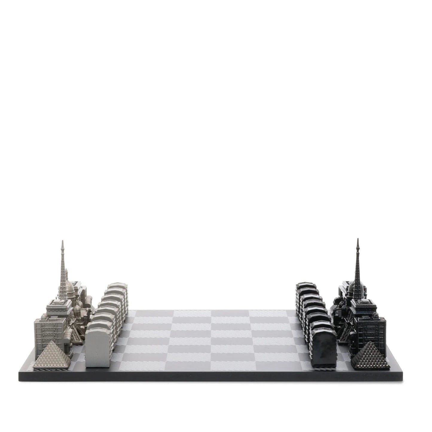 Stainless Steel Paris Skyline Chess Set