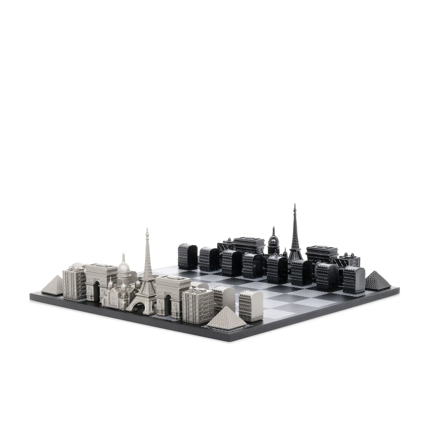 Stainless Steel Paris Skyline Chess Set
