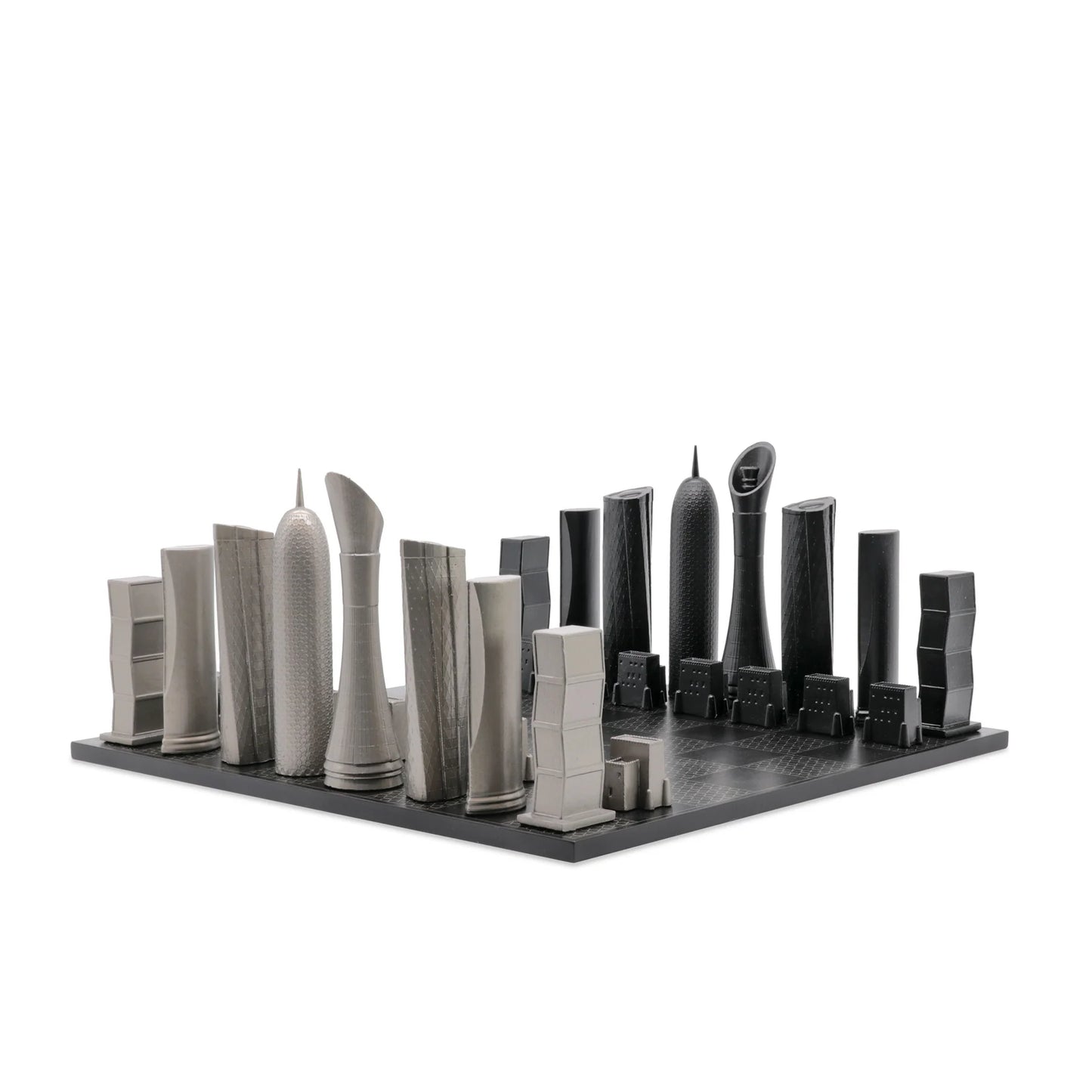 Stainless Steel Doha Skyline Chess Set