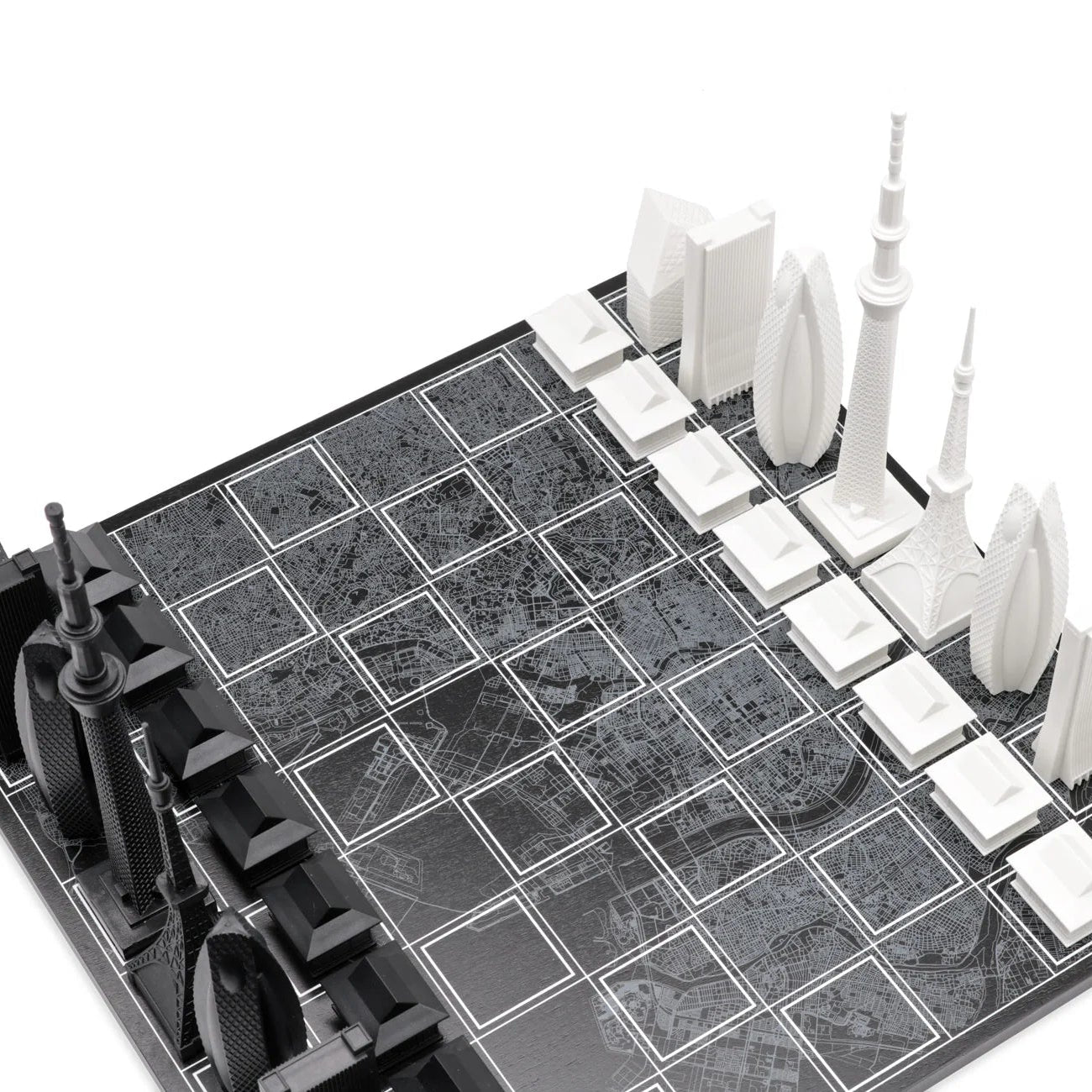 Acrylic Tokyo Skyline Chess Set