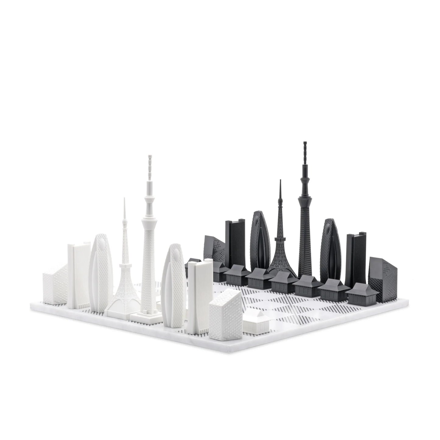 Acrylic Tokyo Skyline Chess Set